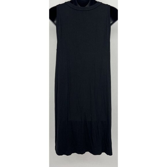 Ann Taylor Loft Women Shift Tunic Dress Small S Black Sleeveless Embroidery New - Picture 5 of 8